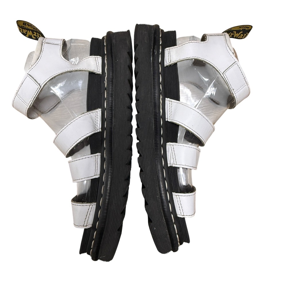 Dr. Martens Blaire White Leather Gladiator Platform Sandals Womens 9 JY004 SK12T - Picture 3 of 8